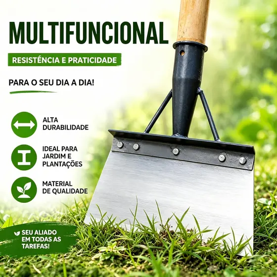 Pá de Limpeza Resistente Uso Geral para Pastagens, Jardins e Propriedades Rurais