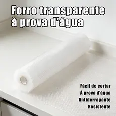 Forro antiderrapante transparente para gavetas armários geladeira e guarda-roupa