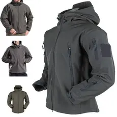 Jaqueta Tática Impermeável Masculina Com Pele Macia Shark Quente À Prova D'água