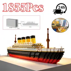 Kit 1855 Pieces Titanic Building Blocks Set New Blocos De Construção Brinquedo De Montar