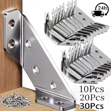 Kit 10/20/30 Steel Connector Corner Joint for Furniture Wood Excellent for reinforcing furniture corners