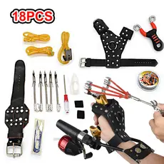 18pcs Estilingue Para Pesca, Kit ArpãO Pesca Recreativa, AcessóRios De Pesca Com Estilingue, Carretel De Pesca Manual