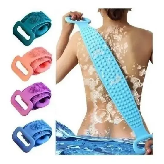 Escova de Banho Corporal, Silicone, Massageadora, Esfoliante, Pele Suave, Uso Diário, Limpeza Total