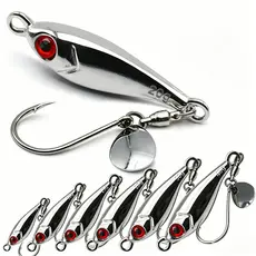 Kit 3 Iscas Artificiais Metal Jig Com Colher Rotativa Fundo 10g 20g 30g