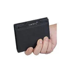 carteira masculina com ziper carteira masculina Homens carteira curta Ultra-fino simples Slot para cartão multifuncional