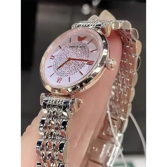 relogio feminino pequeno relogio feminino luxo Moda de alto valor versão coreana relógio Gypsophila feminino cravejado d