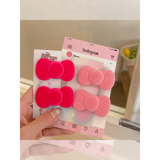 laços de cabelo infantil laços de cabelo infantil luxo Doce rosa arco hairpin feminino lado quebrado cabelo franja cli