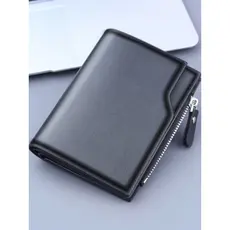 carteira masculina carteira masculina com ziper Carteira masculina carteira masculina com três dobras e Slot para cartão