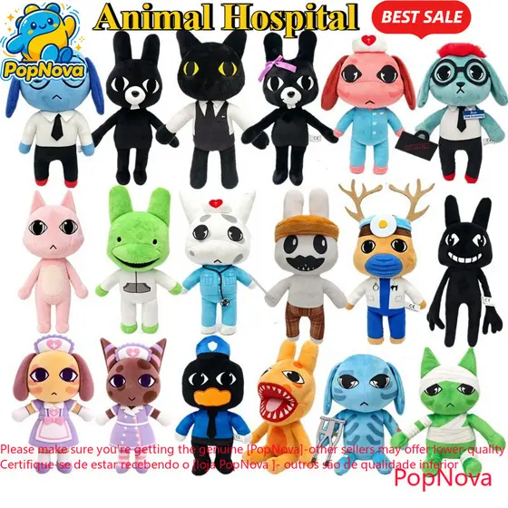 Hospitalar Animal Roblox‌ Anomaly Pelúcia Super Macia Carlos Ron Enfermeira Coelhinho Brinquedo De Dr . Boneca Harlow Lo