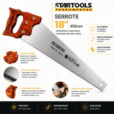 Serrote Profissional Startools 18 Pol 450mm Cabo Madeira
