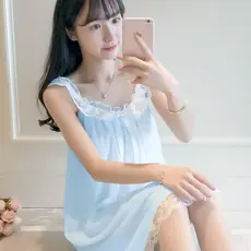 Pijamas femininos puro desejo camisola feminina verão gelo seda estilo fino palácio estilo princesa pijamas doce renda s