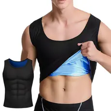 Camiseta Regata Térmica Compressão Abdominal Masculina Sauna Modeladora Redutora Medidas