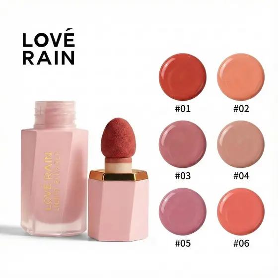 Love Rain Blush de 6 cores blush forte blush stick blush mauve blush makeup galaxy blush mascavo blush Maquiagem Sad
