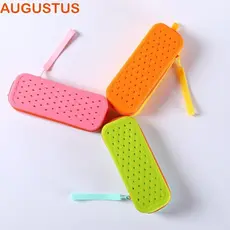 Estojo Para Óculos Com Zíper AUGUSTUS , Portátil Respirável De Natação De Silicone , Mosquetões