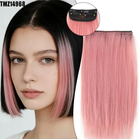 TMZ14968 Peças De Peruca Tingidas Penduradas Na Orelha , Estilo Oportuna , Extensão De Cabelo Escondida Com Clipe De 8 P