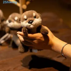 Chaveiro De Pelúcia Lontra Para Caminhada , Pingente De Mochila De Com Design Bonito De Aparência Realista , Brinquedo D