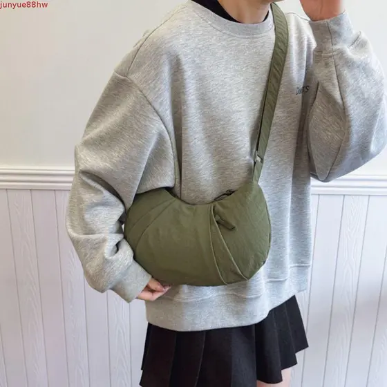 JUNYUE Bolsa De Ombro De Nylon , Leve De Bolinho Com Zíper De Grande Capacidade Mensageiro Esportiva Estilo Coreano