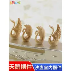 Cisne ornamento modelo cisne diy construção mesa de areia modelo Material interior mesa de areia decoração modelo