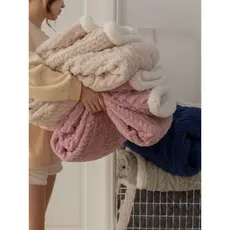 Retro dupla camada quente multifuncional cobertor nórdico outono inverno engrossado dupla camada Jacquard catiônico cord