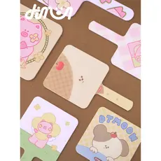 DTMOON Chuchu Flor Rica Espelho Portátil Bonito HD Espelho Maquiagem Espelho Bolso Portátil F