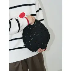 DTMOON outono inverno 30% lã balde chapéu feminino 2026 novo estilo à prova de vento rosto-olhando pequeno pudim chapéu
