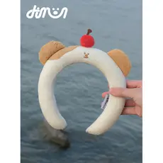 DTMOON bonito pelúcia rosto lavagem bandana 2026 novo estilo acessórios de cabelo feminino Headwear alta crânio para for