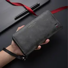 2025 novo estilo carteira masculina Casual Multi-Slot para cartão carteira longa bolsa de moedas do telefone móvel saco