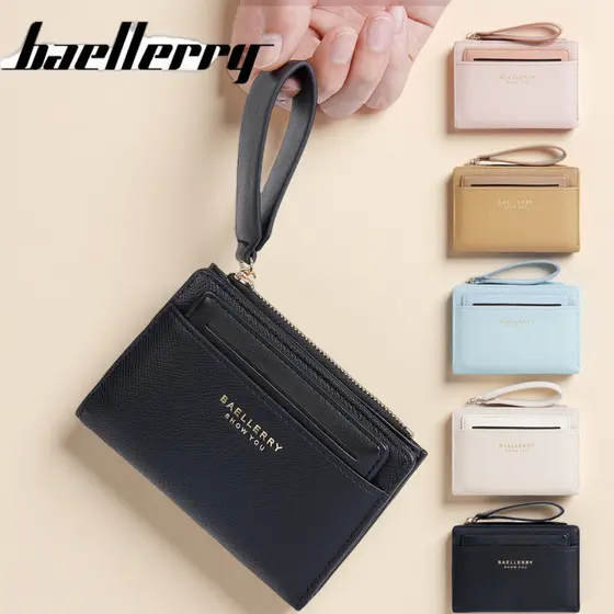 Senhoras carteira ins estilo meninas novo estilo carteira Multi-Slot para cartão curto moeda bolsa titular do cartão sac