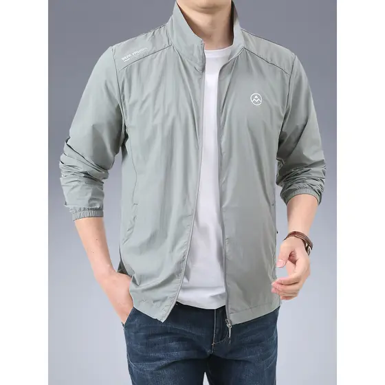 Verão gelo seda protetor solar roupas masculinas protetor solar roupas de secagem rápida respirável fino Anti-ultraviole