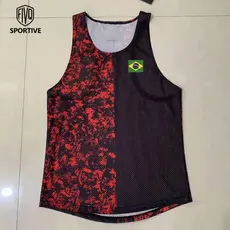 Top De Corrida Masculino De Secagem Rápida Legal Respirável Sem Mangas Colete Estiramento Esporte Correndo