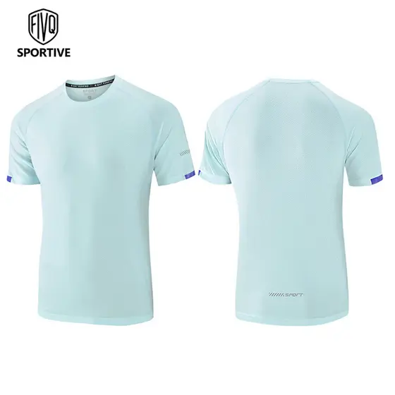 Camiseta Esportiva Respirável De Seda Gelada Para Corrida Masculina