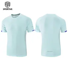 Camiseta Esportiva Respirável De Seda Gelada Para Corrida Masculina