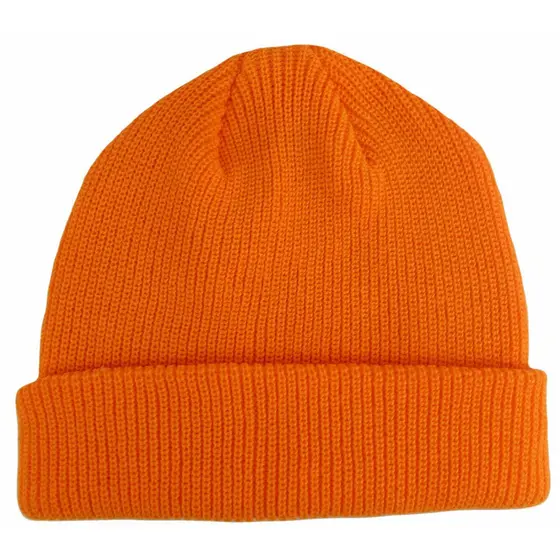 Gorro Touca Lenhador Marinheiro Canelada Adulto Unissex Laranja Neon