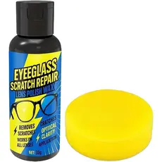Agente Reparador de Arranhões para Óculos (para lentes) Limpador de Óculos Pasta de para Para-brisa (com esponja