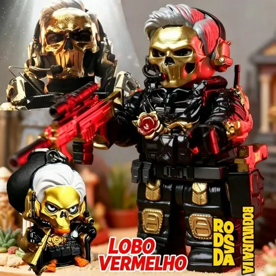 Compatível com bonecos Lego: Delta Action, Veyron, Red Wolf e Golden Rose Personagens, equipados com armas táticas, adeq