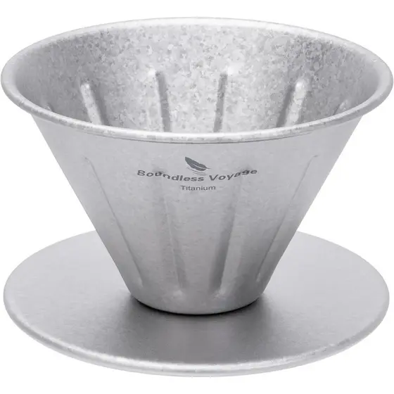 Cafeteira cônica reutilizável sem filtro, gotejador de café manual não elétrico de titânio, cafeteira manual, cafeteira