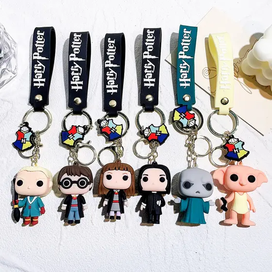 Chaveiro Harry Potter Ron Hermione Voldemort Malfoy Snape Dobby Action Figure Brinquedos Figura De Ação