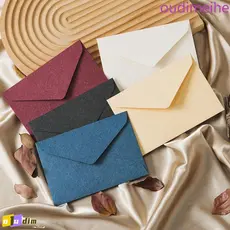 OUDIMEIHE 10 Peças Conjunto De Papel De Carta De Decoração , Envelopes De Cartão De Convite De Envelope De Pele De Carne