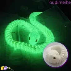 Modelo De Simulação Animal OUDIMEIHE , Ornamento De Cobra Luminoso Criativo Que Brilha No Escuro , Impressa Em 3D Feita