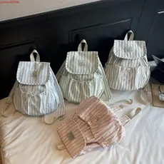 Mochila De Nylon JUNYUE , Listrada Portátil Estilo Formal Com Cordão , Bolsa Escolar Para Estudantes De Grande Capacidad