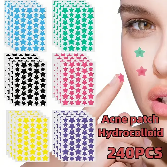 240 Pcs Patches De Espinhas Para Rosto , Adesivos Hidrocolóides Acne De Suaves E Não Irritantes Cobrir Manchas , Adesivo
