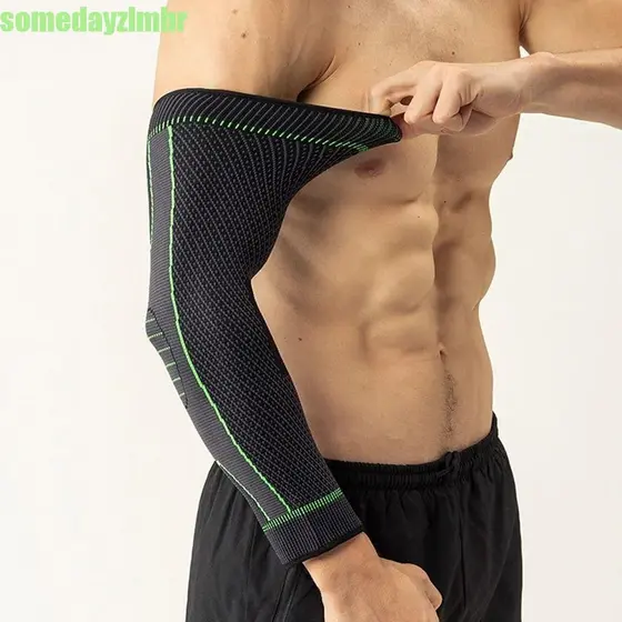 SOMEDAYZL0M Mangas De Braço De Compressão , Cinta De Cotovelo Elástica De Elastano Para Fitness , Protetor De Articulaçõ
