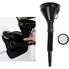 Funil Flexível para Combustível e Troca de Óleo Sanfonado Plástico para Moto e Carro Acessório