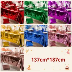 Toalha de Mesa Metalizada para Festa | Decoração Brilhante Aniversário
