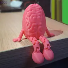 [Bom] Cérebro Bro Engraçado Decoração De Mesa Escultura De Com Articulações Móveis Quirky Brainpanion Home Office Party