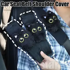 1/2/3 Unidades Capa De Ombro Para Cinto De Segurança De Carro Gato Preto-Almofadas Automotivo-Decoração De Interiores-Ga