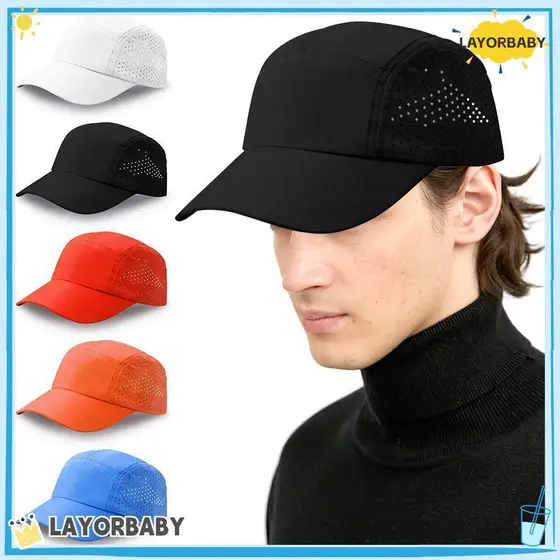LAYORBABY Chapéus De Ciclismo , Boné De Beisebol De Malha Respirável De Secagem Rápida Corrida Ultraleve Ajustável