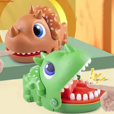 JUNYUE Brinquedo Assustador De Crocodilo Mordido À Mão , Extrato De Dentes Triceratops Forma Dinossauro Mordida Dedos ,