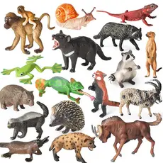 Animais Selvagens Lagarto Macaco Antílope Salamandra Hyaenidae Camaleão Figura de Ação Modelo Coleção de Figurinhas Pres