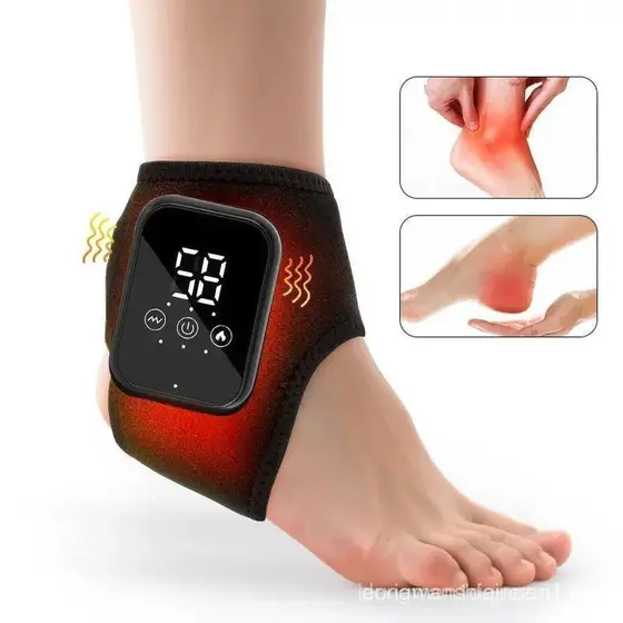 Massageador Elétrico para Pés e Tornozelos com Calor e Vibração, Envoltório Térmico Sem Fio para Relaxamento, Perfeito p